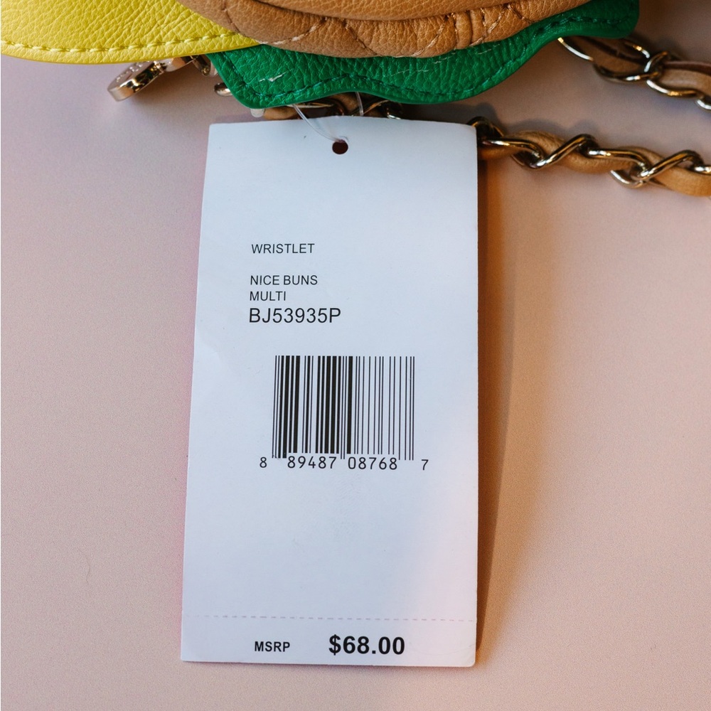 Betsey Johnson Hamburger Quilted Mini Wristlet Purse - Picture 7 of 7